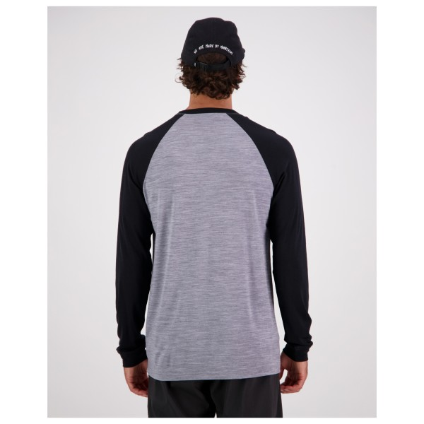 Mons Royale Icon Raglan, Grey Heather / Black