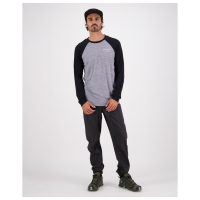 Mons Royale Icon Raglan, Grey Heather / Black