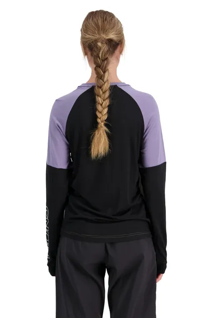 Mons Royal W Tarn Merino Shift Wind Jersey Walnut / Black / Thistle,  L Womens