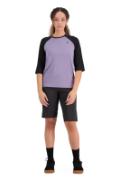 Mons Royal W Tarn Merino Shift Raglan 3/4 Thistle / Black,  S Womens
