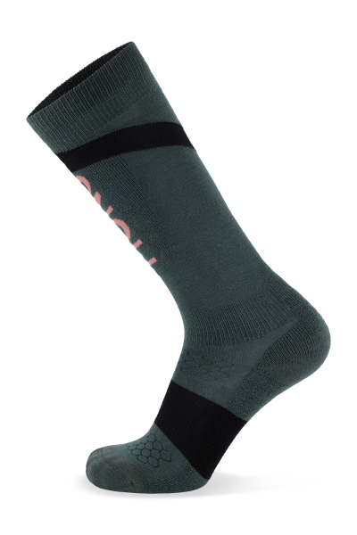 Mons Royal Ultra Cushion Merino Snow Sock Burnt Sage / Black