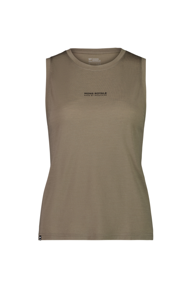 Mons Royal W Icon Relaxed Tank Walnut,  M Womens