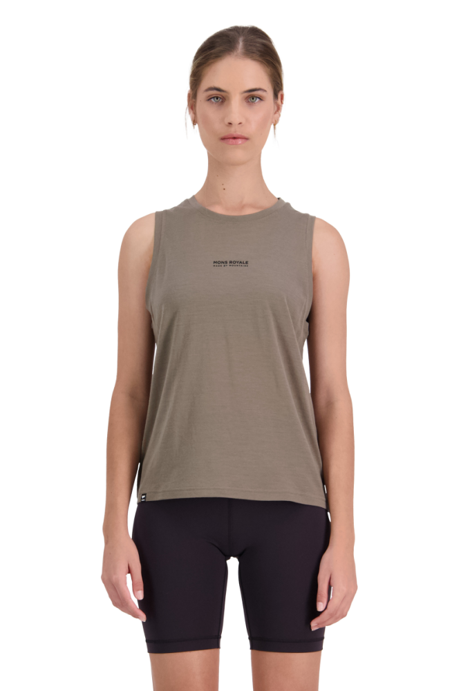Mons Royal W Icon Relaxed Tank Walnut,  M Womens