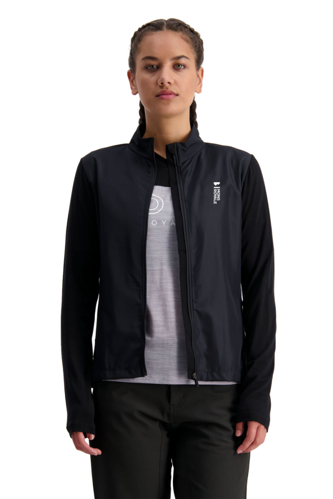 Mons Royal Redwood Wind Jersey Black,  XS Womens