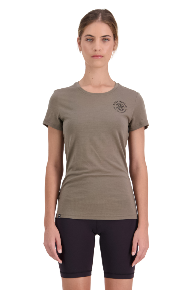 Mons Royal W Icon Tee Walnut,  M Womens