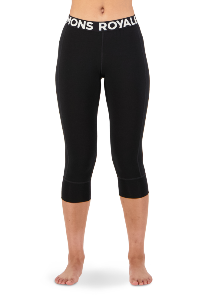 Mons Royal W Cascade Merino Flex 200 3/4 Legging Black,  L