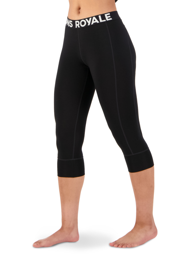 Mons Royal W Cascade Merino Flex 200 3/4 Legging Black,  L
