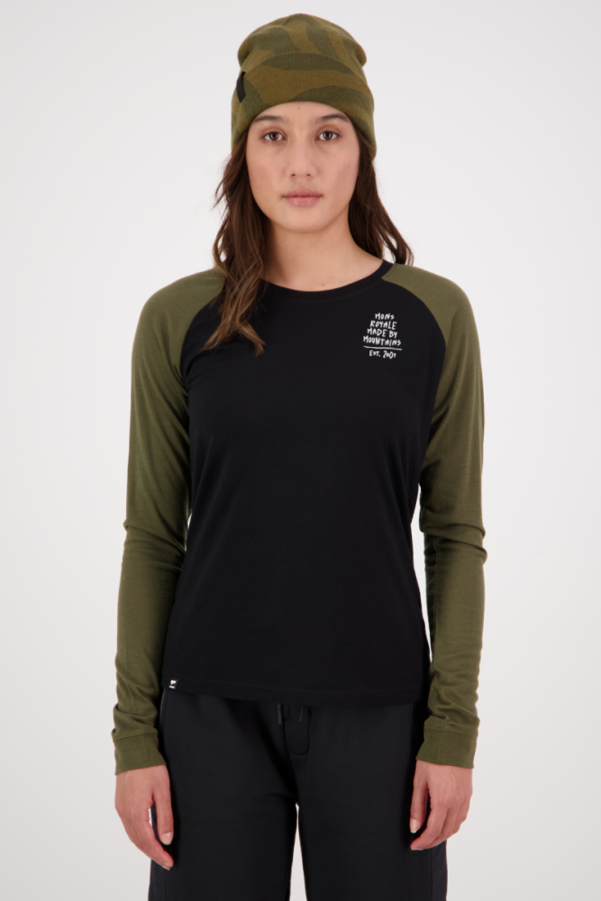 Mons Royal W Icon Raglan Dark Olive / Black,  XL