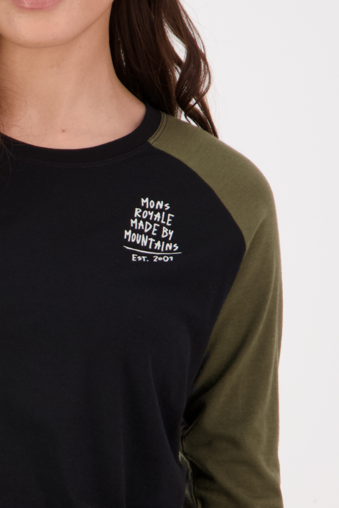 Mons Royal W Icon Raglan Dark Olive / Black,  XL