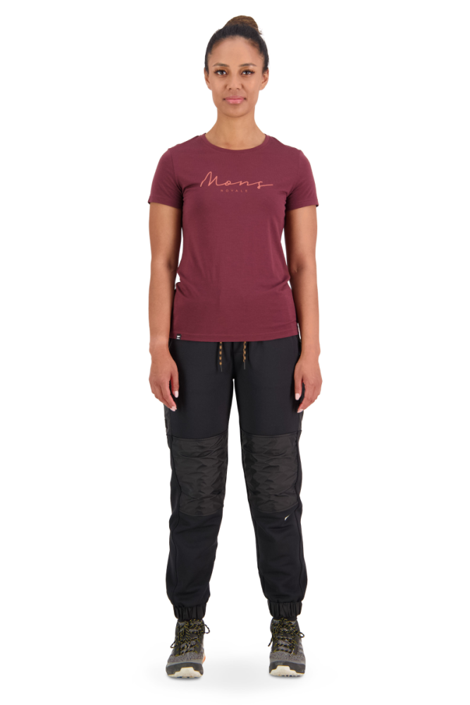 Mons Royal W Icon Tee Dark Chocolate,  XL Womens