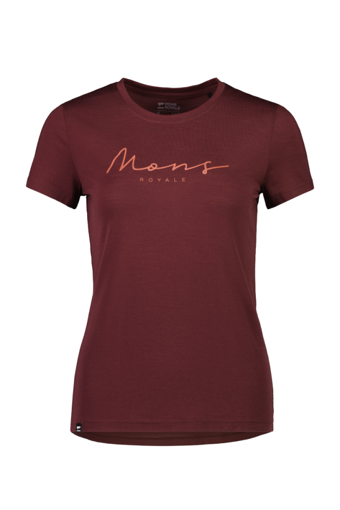 Mons Royal W Icon Tee Dark Chocolate,  XL Womens