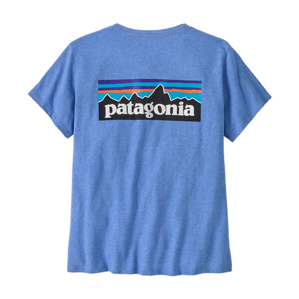 Patagonia W's P-6 Logo Responsibili-Tee, Abundant Blue