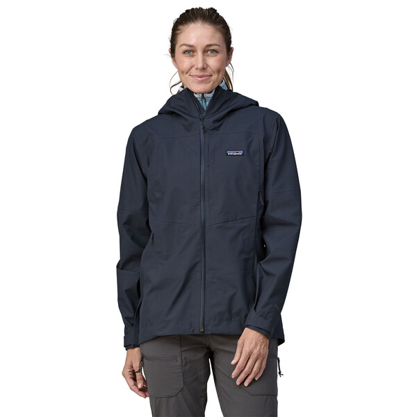 Patagonia W's Boulder Fork Rain Jkt, Smolder Blue, M